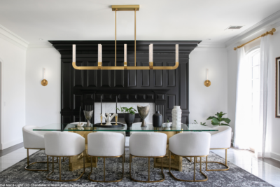 Del Mar 8-Light LED Chandelier in Warm Brass by Breegan Jane