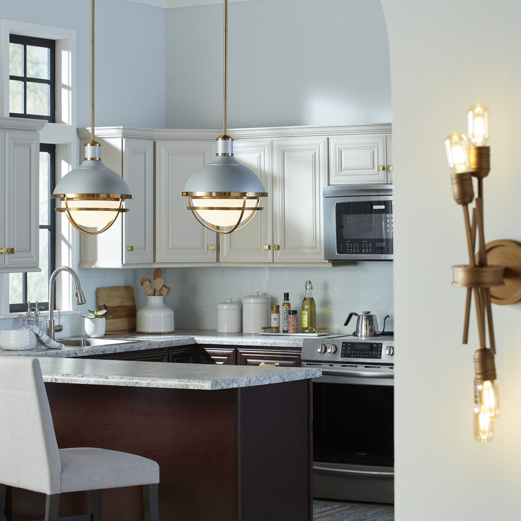 Elk Home Jenna pendants 16565-1 and Xenia sconce 66970-4